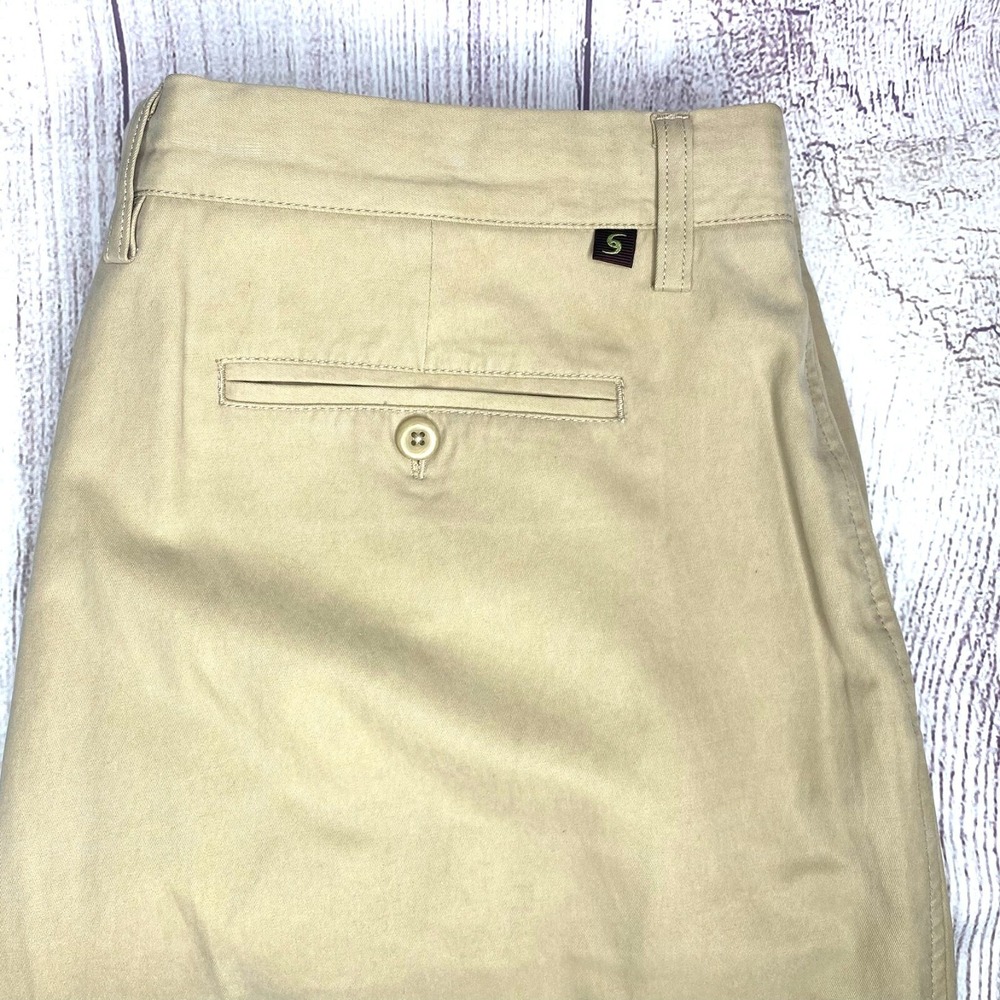 Saltaire Khaki Beige Dress Pants Men's 40x32 Beige Silk Cotton Blend Casual NWT